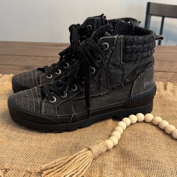 Blowfish Shoes - Blowfish Black High-Top Canvas Sneakers